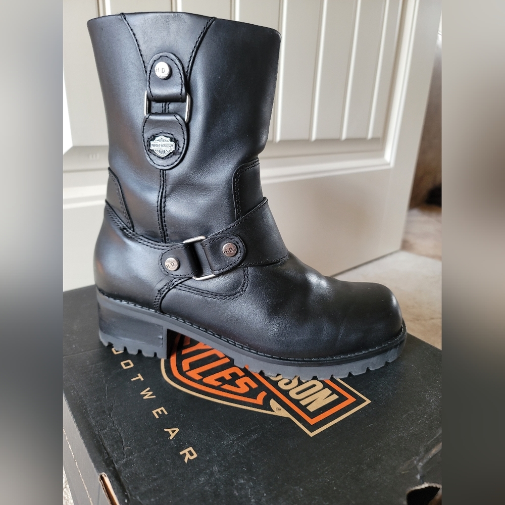 Very Clean Leather Harley Davidson Boots